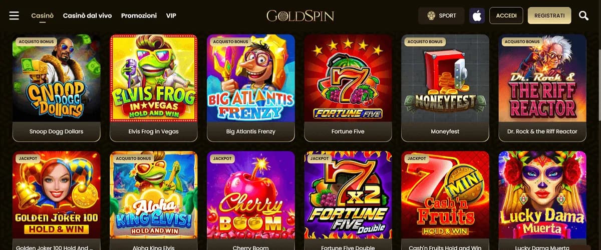 Goldspin casino stranieri