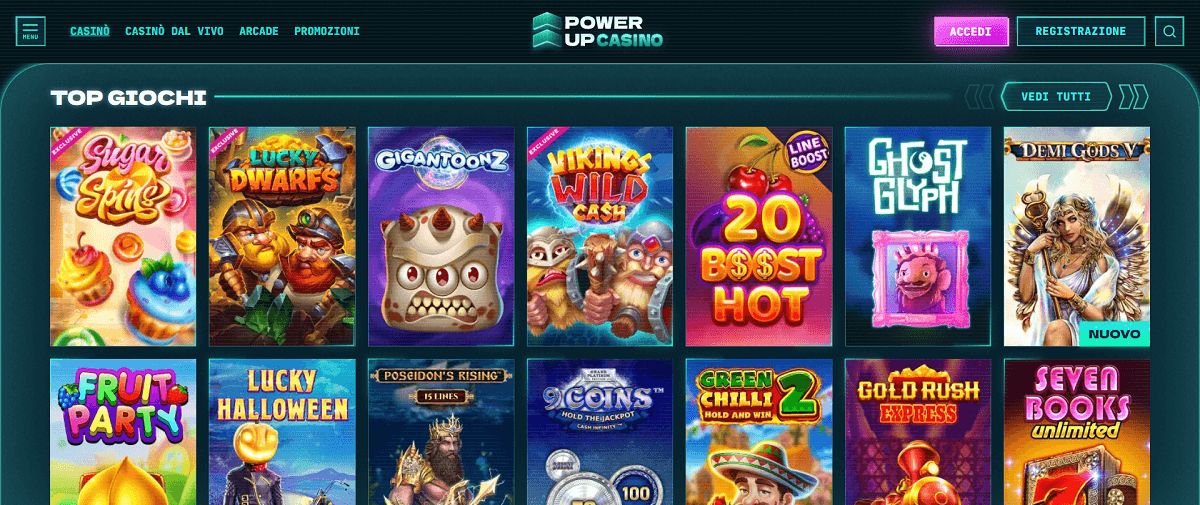 PowerUp casino esteri